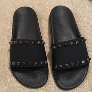 Valentino rockstud rubber slides women’s size 37 NEVER WORN